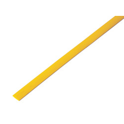 Трубка термоусаживаемая ТУТ нг 6,0/3,0мм, желтая, упаковка 50 шт. по 1м REXANT