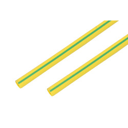 Трубка термоусаживаемая ТУТ нг 15,0/7,5мм, желто-зеленая, упаковка 50 шт. по 1м REXANT
