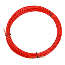 Протяжка кабельная (мини УЗК в бухте), стеклопруток, d=3,5мм, 30м, красная REXANT