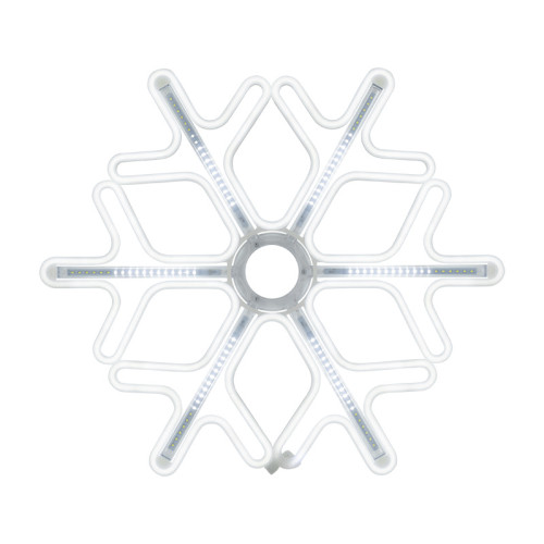 Фигура Снежинка из гибкого неона с эффектом тающих сосулек, 60х60 см, цвет свечения белый NEON-NIGHT