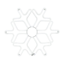 Фигура Снежинка из гибкого неона, 60х60 см, цвет свечения белый NEON-NIGHT
