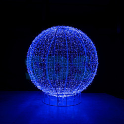 Декоративная 3D фигура Шарик елочный 350 см синий