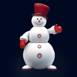 Декоративная объемная фигура Снеговик-1 200 см (цвет на выбор)