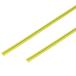 Трубка термоусаживаемая ТУТ 4,0/2,0мм, желто-зеленая, упаковка 50 шт. по 1м, PROconnect