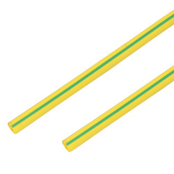 Трубка термоусаживаемая ТУТ 6,0/3,0мм, желто-зеленая, упаковка 50 шт. по 1м, PROconnect