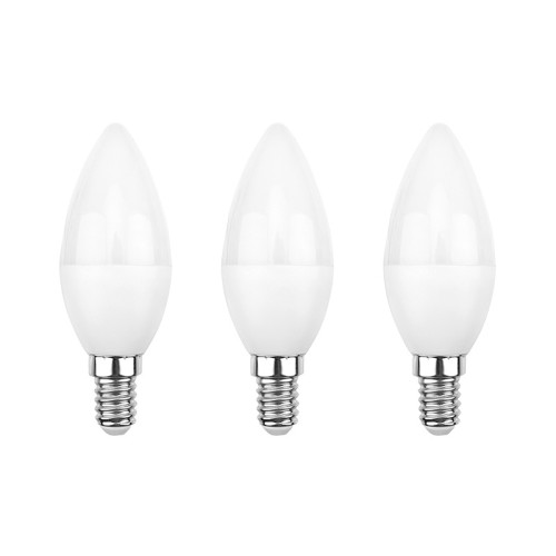 Лампа светодиодная Свеча CN 9,5Вт E14 903Лм 2700K теплый свет (3 шт/уп) REXANT