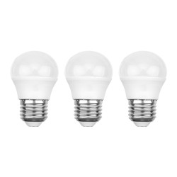 Лампа светодиодная Шарик (GL) 9,5Вт E27 903Лм 2700K теплый свет (3 шт/уп) REXANT