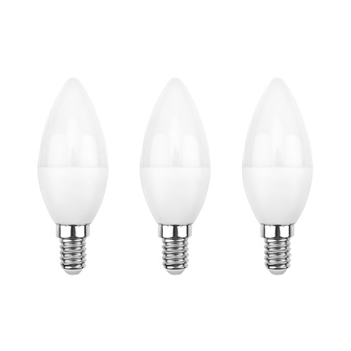 Лампа светодиодная Свеча CN 11,5Вт E14 1093Лм 6500K холодный свет (3 шт/уп) REXANT