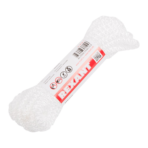 Шнур 7 мм 10 м белый REXANT