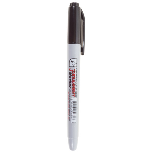 Маркер перманентный Multi Marker Super Slim 1мм, черный, пулевидный Crown