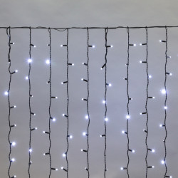 Гирлянда светодиодная Занавес 2х1,5м 300 LED БЕЛЫЙ черный ПВХ IP65 постоянное свечение 230В нужен блок 303-500 NEON-NIGHT