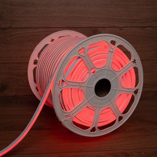 Гибкий неон 8х16мм двухсторонний 120 LED/м КРАСНЫЙ 230В бухта 50м (с комплектом подключения) NEON-NIGHT