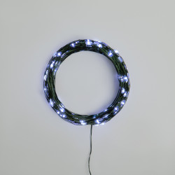 Гирлянда светодиодная Роса с контроллером 20м, 200LED, БЕЛЫЙ, IP20, 230В, зеленый провод NEON-NIGHT