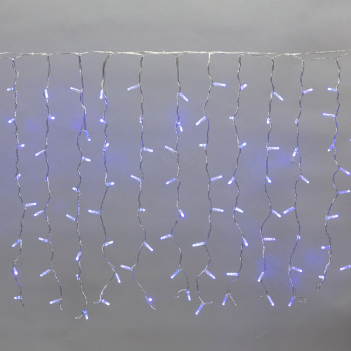 Гирлянда светодиодная Занавес 2x0,8м 160 LED СИНИЙ прозрачный ПВХ IP65 постоянное свечение 230В нужен блок 303-500-1 NEON-NIGHT