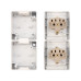 Блок вертикальный 2 розетки (керамика) INDUSTRIAL IP54 с/з, о/у, белый KRANZ