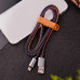 Кабель USB-A – Lightning для Apple, 2,4A, 1м, в нейлоновой оплетке (джинсовая ткань) REXANT