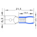 Клемма плоская изолированная РПи-п 2.5-(6.3)/РпИп 2-6-0,8 штекер 6.3 мм 1.5-2.5 мм² синяя REXANT