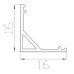 Профиль алюминиевый угловой 16х16 мм 2 м (заказывать отдельно рассеиватель 146-256, заглушки 146-231-1) REXANT