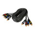 Шнур 4RCA Plug - 4RCA Plug 1,5м, Gold REXANT