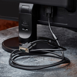 Шнур VGA - VGA с ферритами, 1,8м, черный PROconnect