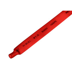 Трубка термоусаживаемая ТУТ нг 7,0/3,5мм, красная, упаковка 50 шт. по 1м REXANT