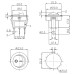 Выключатель клавишный круглый 12V 20А (3с) ON-OFF красный  с подсветкой  (RWB-214)  REXANT