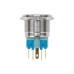 Кнопка антивандальная Ø 22 12В(LED) Б/Фикс (6с) OFF-(ON)/ON-(OFF) подсв./зеленая REXANT