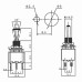 Тумблер 250V 3А (6c) ON-ON двухполюсный Micro (MTS-202) REXANT