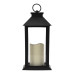 Декоративный фонарь со свечой 14x14x29 см, черный корпус, теплый белый цвет свечения NEON-NIGHT