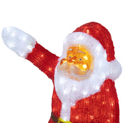 Акриловая светодиодная фигура Санта Клаус приветствует 60 см, 200 светодиодов, IP65 понижающий трансформатор в комплекте NEON-NIGHT