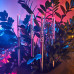 Гирлянда садовая грунтовая (каскад) Аврора 5м, RGB, с аккумулятором и выносной солнечной панелью LAMPER 