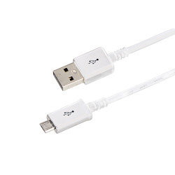 Кабель USB-A – micro USB, 1А, 1м, белый, длинный штекер REXANT