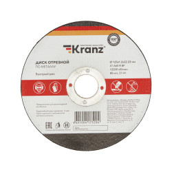 Диск отрезной по металлу 125х1,2х22,23мм KRANZ