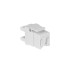 Модуль Keystone Jack RJ-45(8P8C), UTP неэкранированный, CAT 6, тип 180 градусов, с пылезащитной шторкой, белый REXANT PRO