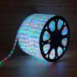 Дюралайт LED трехжильный 230В 13мм 36 LED/м МУЛЬТИ (RYGB) свечение с динамикой модуль 1м бухта 100м NEON-NIGHT