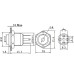 Индикатор металл Ø16 12В подсв/синяя LED (GQ16F-D)  REXANT