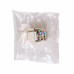 Модуль Keystone Jack RJ-45(8P8C), UTP, CAT 5e, тип 180 градусов, белый REXANT 