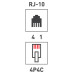 Разъем телефонный UTP RJ-9 (4P4C), CAT 3 PROconnect 