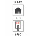 Разъем телефонный UTP, RJ-12 (6P6C), CAT 3 REXANT 