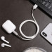 Кабель USB-A – Lightning для iPhone для Apple 2,4А, 1м, силикон, белый, с пружиной REXANT