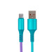 USB кабель micro USB, шнур текстиль, разноцветный RAINBOW