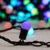 Гирлянда светодиодная Мультишарики Ø17,5мм 20м 200 LED RGB черный ПВХ IP65 быстрая смена цвета 24В NEON-NIGHT