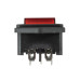 Выключатель клавишный 250 V 6 А (4с) ON-OFF красный с подсветкой и штекером C14 3PIN  REXANT