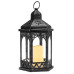Декоративный фонарь со свечой 18x16,5x31 см, черный корпус, теплый белый цвет свечения NEON-NIGHT