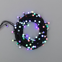Гирлянда светодиодная Мультишарики Ø13мм 20м 200 LED RGB черный ПВХ IP65 быстрая смена цвета 230В нужен блок 303-500 NEON-NIGHT