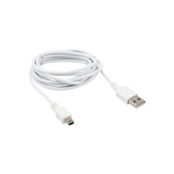 Кабель USB-A – mini USB, 1А, 1,8м, ПВХ, белый REXANT