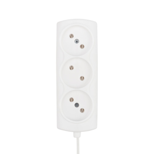 Удлинитель STANDARD 3 гнезда, 1,5м, 2х0,75мм², б/з, белый PROconnect