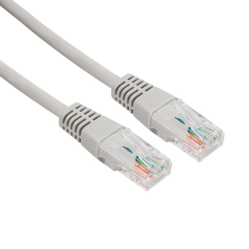 Шнур коммутационный, патч-корд U/UTP RJ45-RJ45, CAT 5e, LSZH серый, 5м REXANT 
