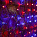 Гирлянда светодиодная Сеть 2х0,7м 176 LED КРАСНЫЙ/СИНИЙ черный ПВХ IP65 свечение с динамикой 230В контроллер в комплекте NEON-NIGHT 
