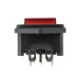 Выключатель клавишный 250 V 6 А (4с) ON-OFF красный с подсветкой и штекером C14 3PIN  REXANT